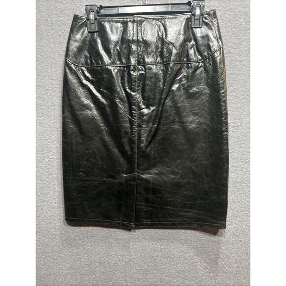 Vintage Gap Moto Genuine Leather Mini Skirt Womens Size 1 NWT $134 - Picture 3 of 14